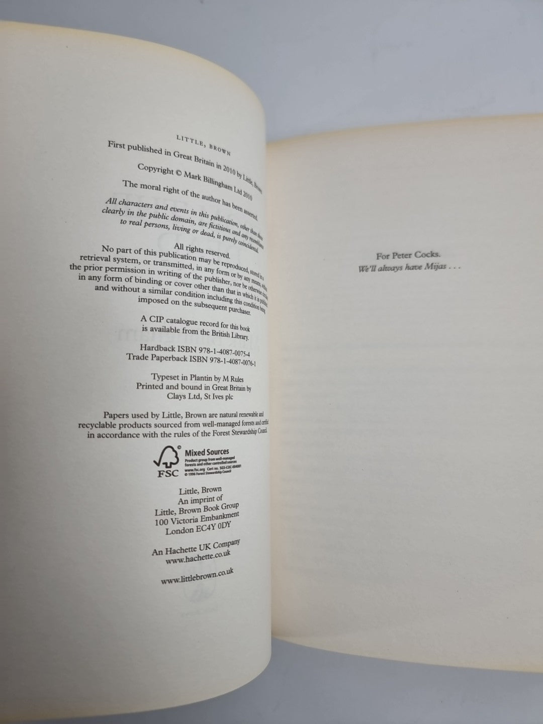 From The Dead Mark Billingham Hardback Book Thriller Crime Thorne 1st Edition