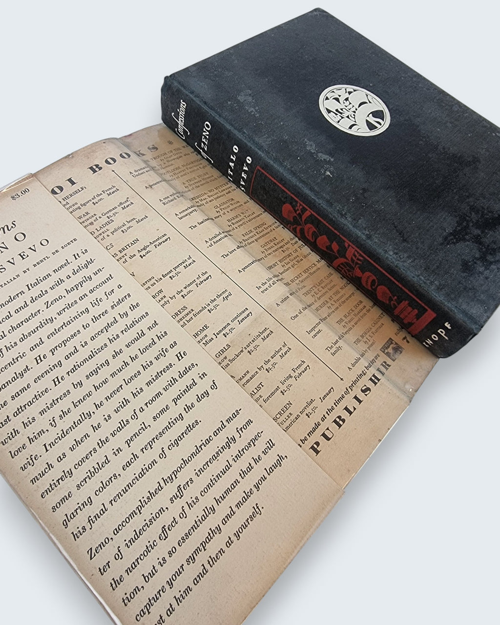 Confessions of Zeno Italo Svevo first edition vintage book spiral and hardcopy binding