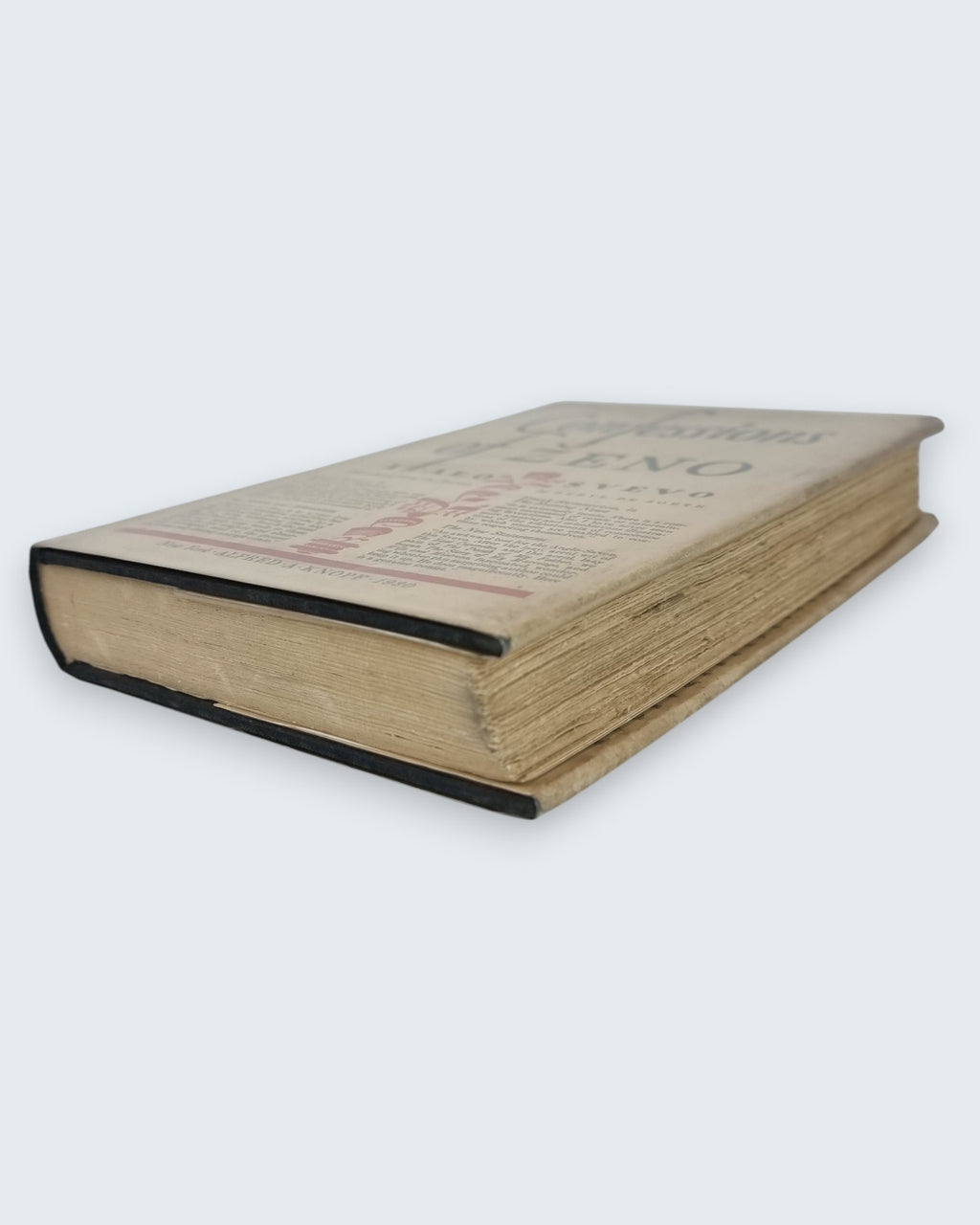 Confessions of Zeno Italo Svevo first edition vintage book side angled view