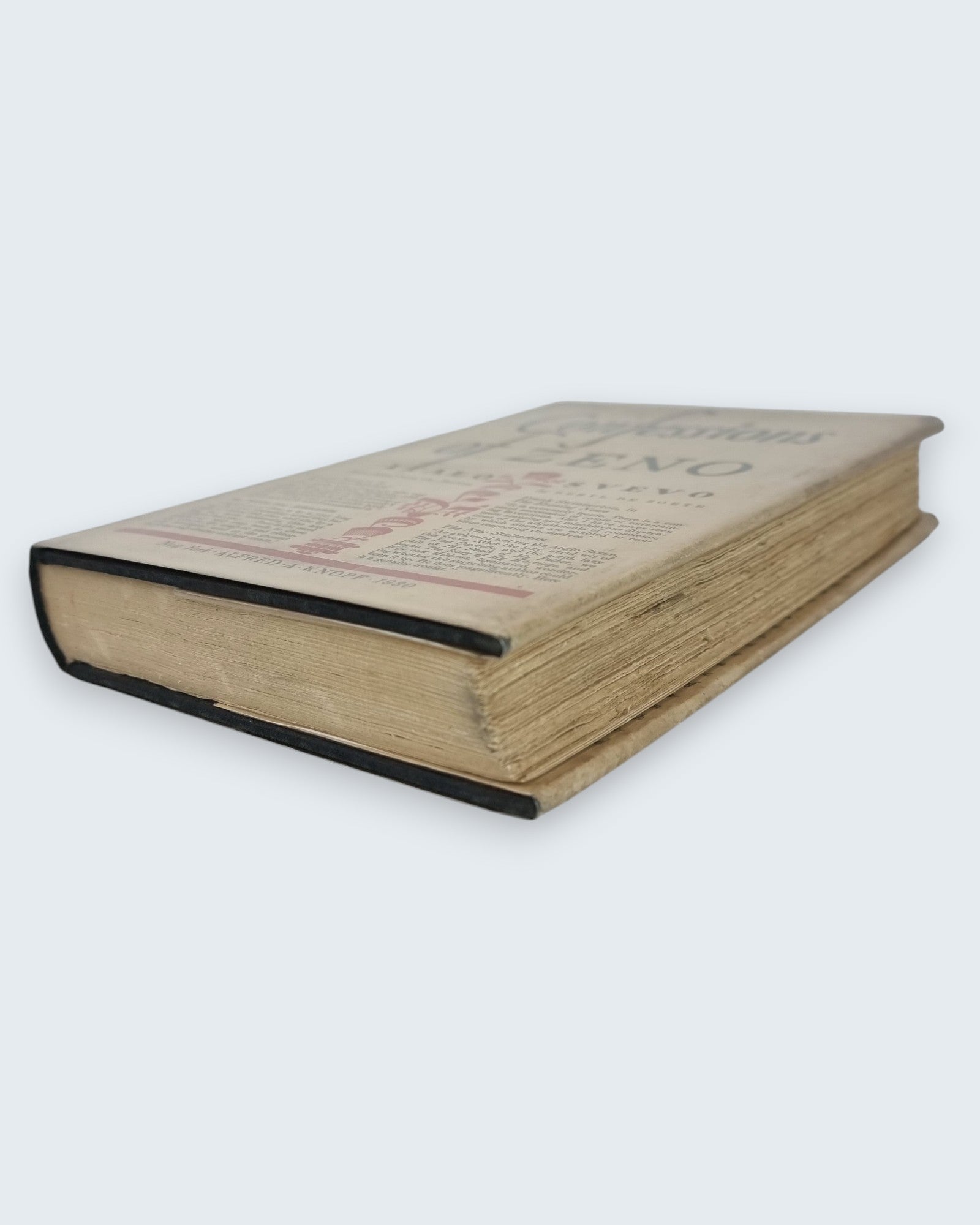Confessions of Zeno Italo Svevo first edition vintage book side angled view