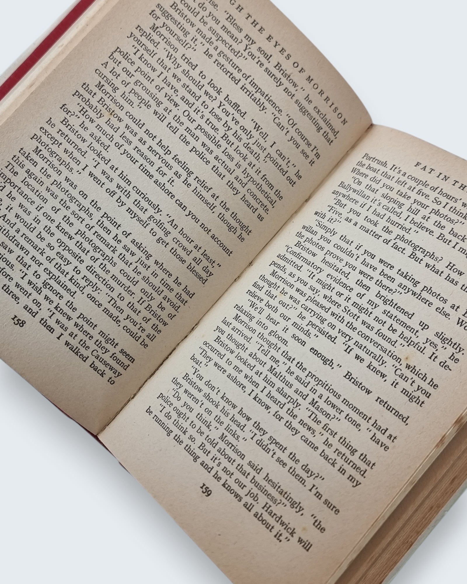Fatal Venture Freeman Wills Crofts vintage book open pages view