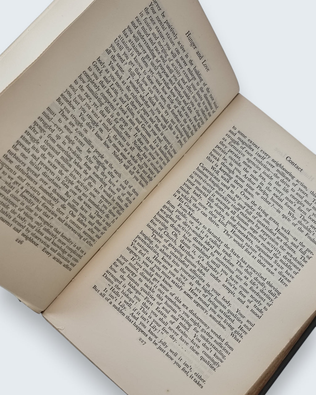 Hunger and Love Lionel Britton first edition vintage book open pages view