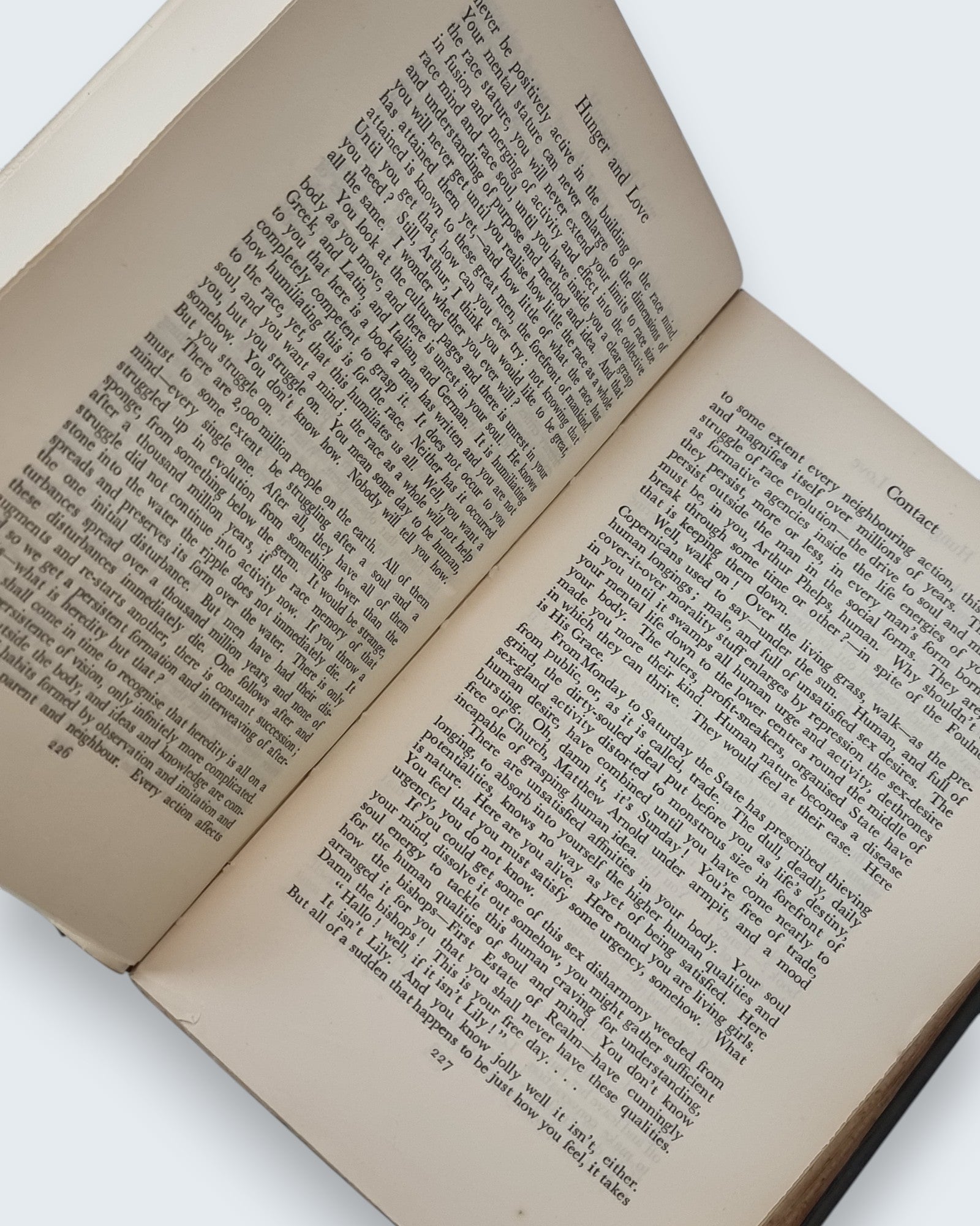 Hunger and Love Lionel Britton first edition vintage book open pages view