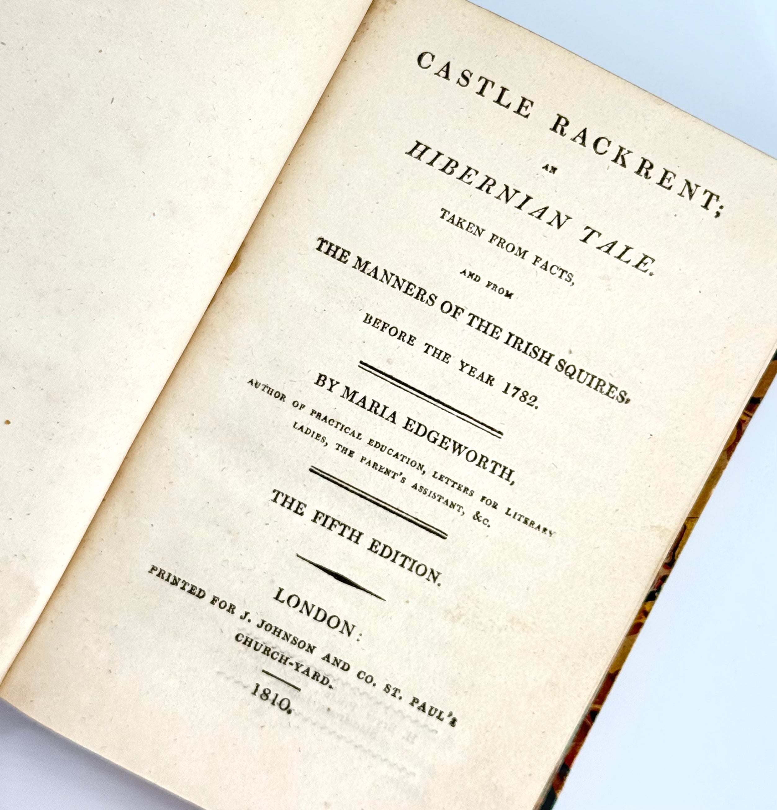 Castle Rackrent, Maria Edgeworth — 5th Edition