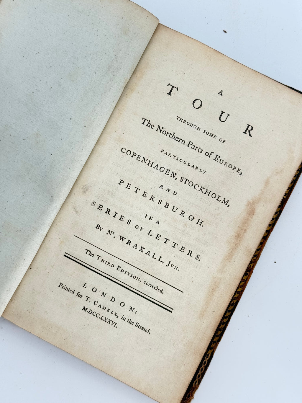 Wraxall's Northern Tour, Nathaniel William Wraxall — 3rd Edition