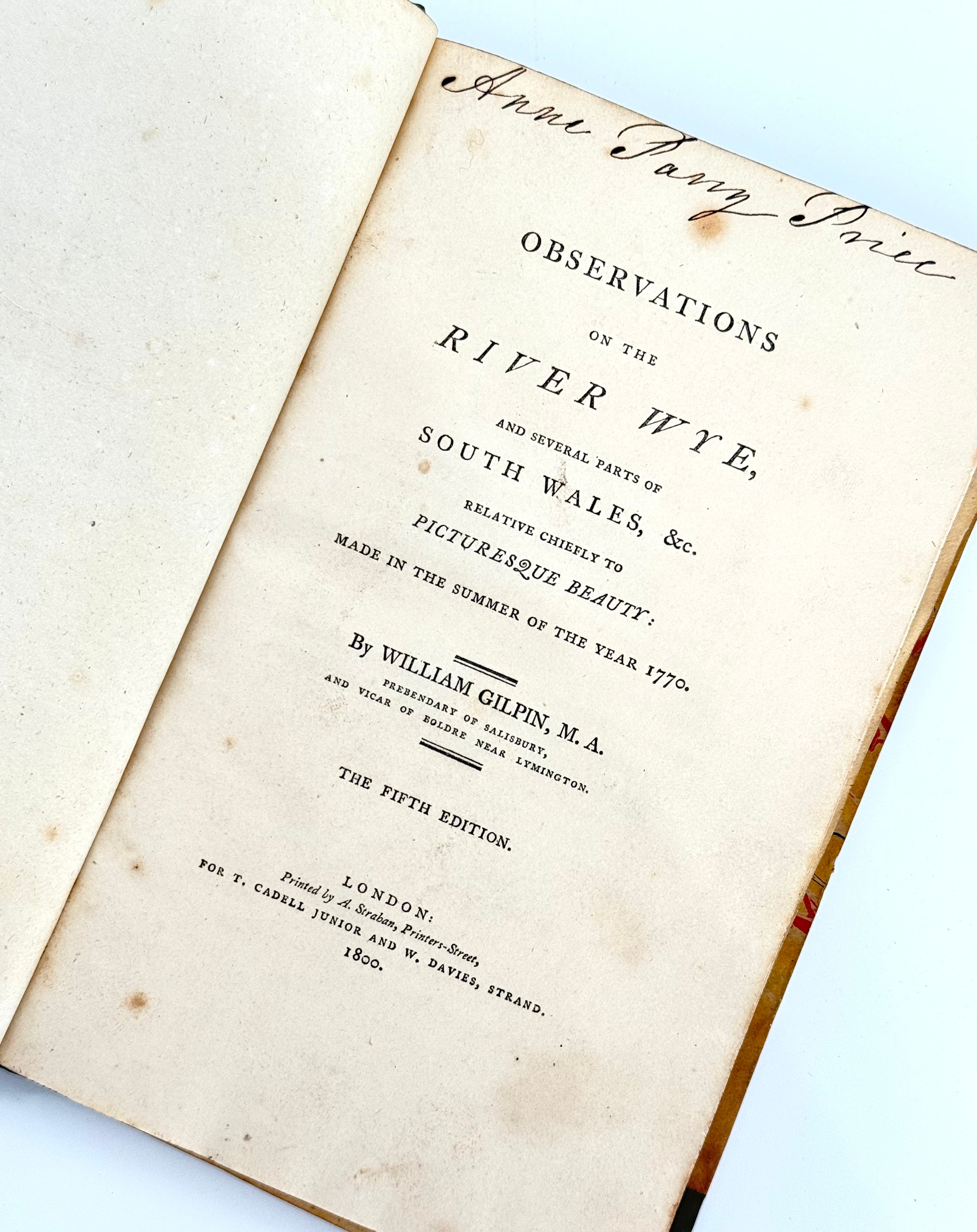 Observations on the River Wye, William Gilpin — 5th Edition