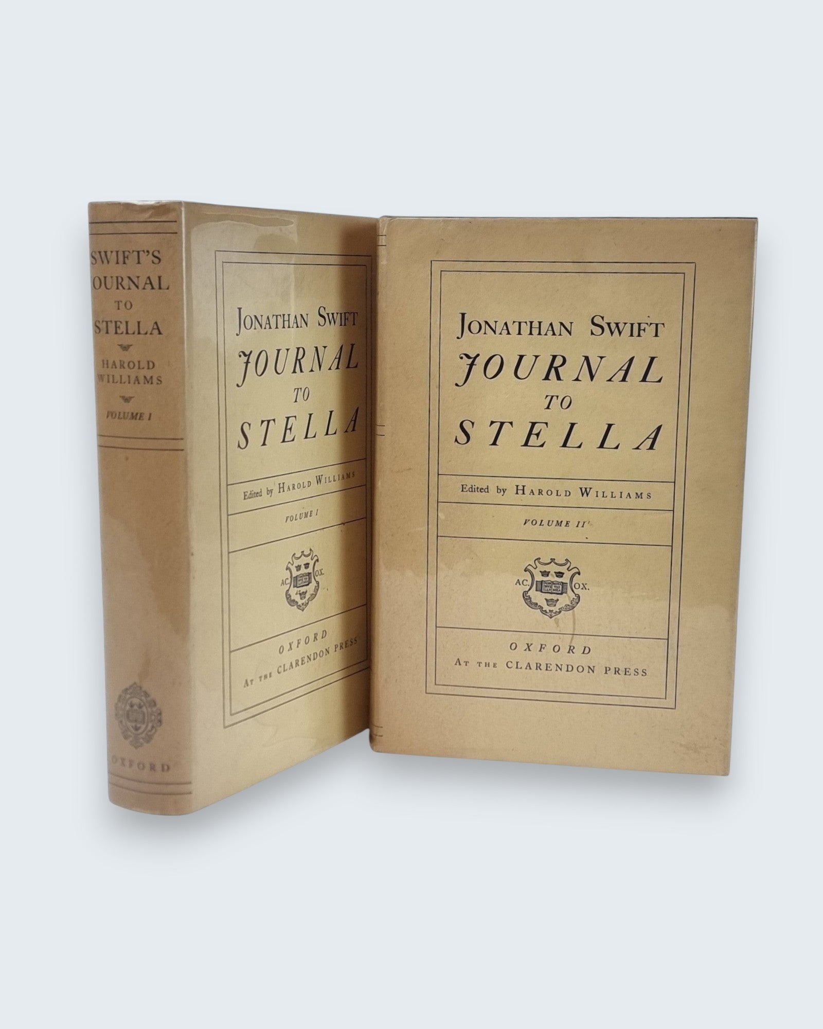 Jonathan Swift Journal to Stella 2 volume set Oxford 1963 edition with dust jackets