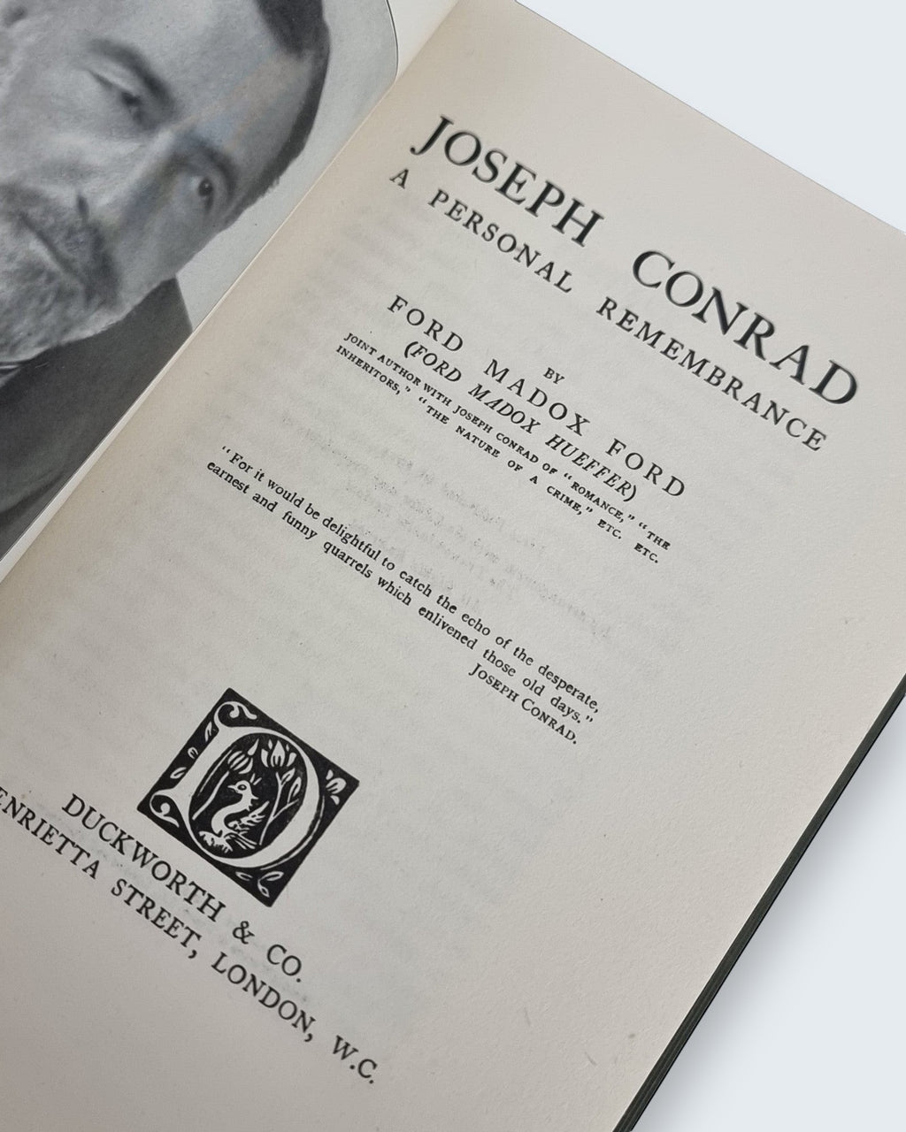 Joseph Conrad F M Ford first edition inside view