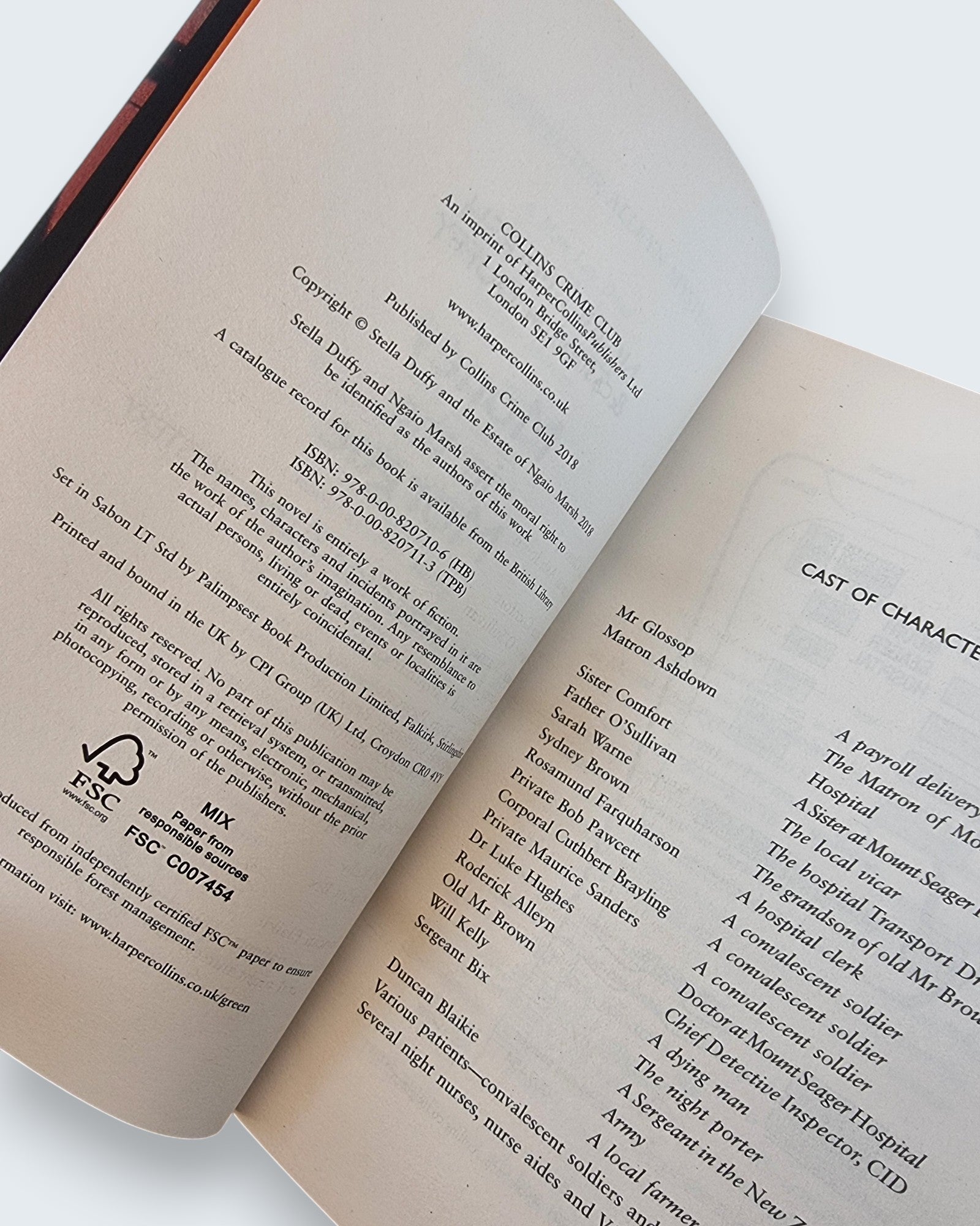Money in the Morgue Ngaio Marsh and Stella Duffy first edition vintage book copyright page