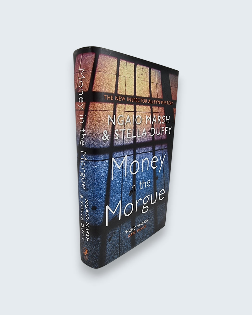 Money in the Morgue Ngaio Marsh and Stella Duffy first edition vintage book cover standing view