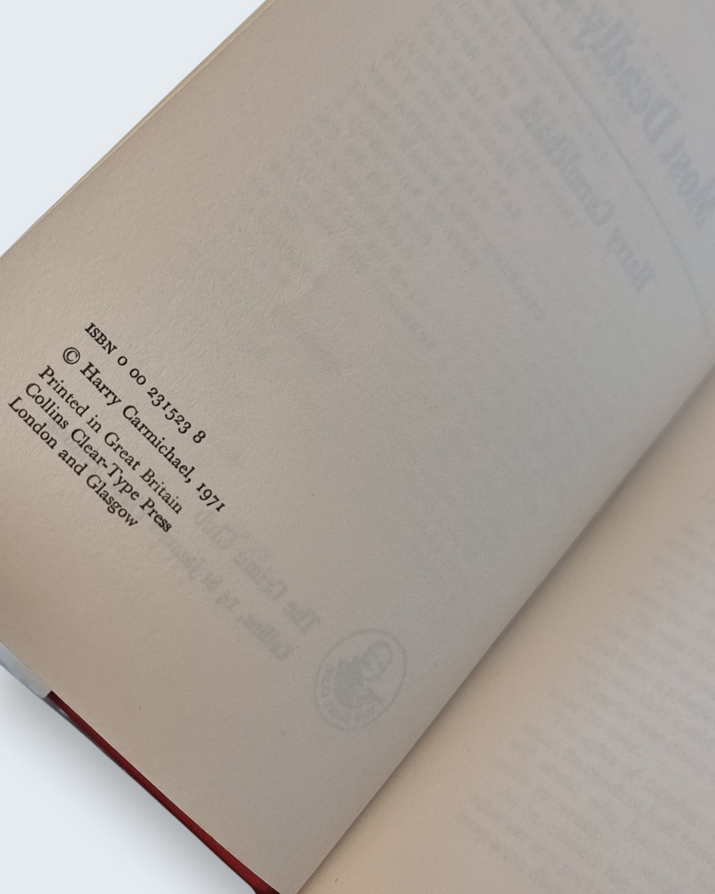 Most Deadly Hate Harry Carmichael first edition vintage book copyright page