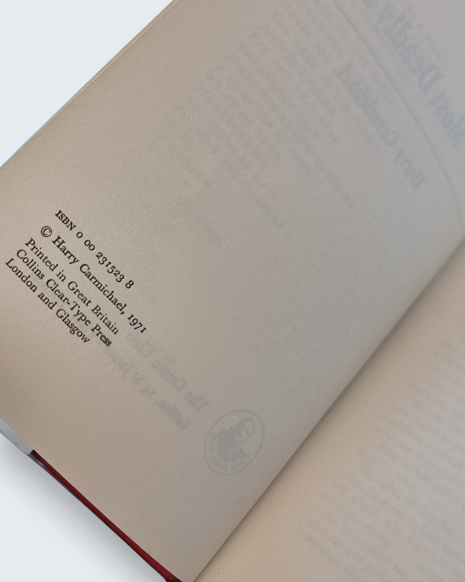 Most Deadly Hate Harry Carmichael first edition vintage book copyright page