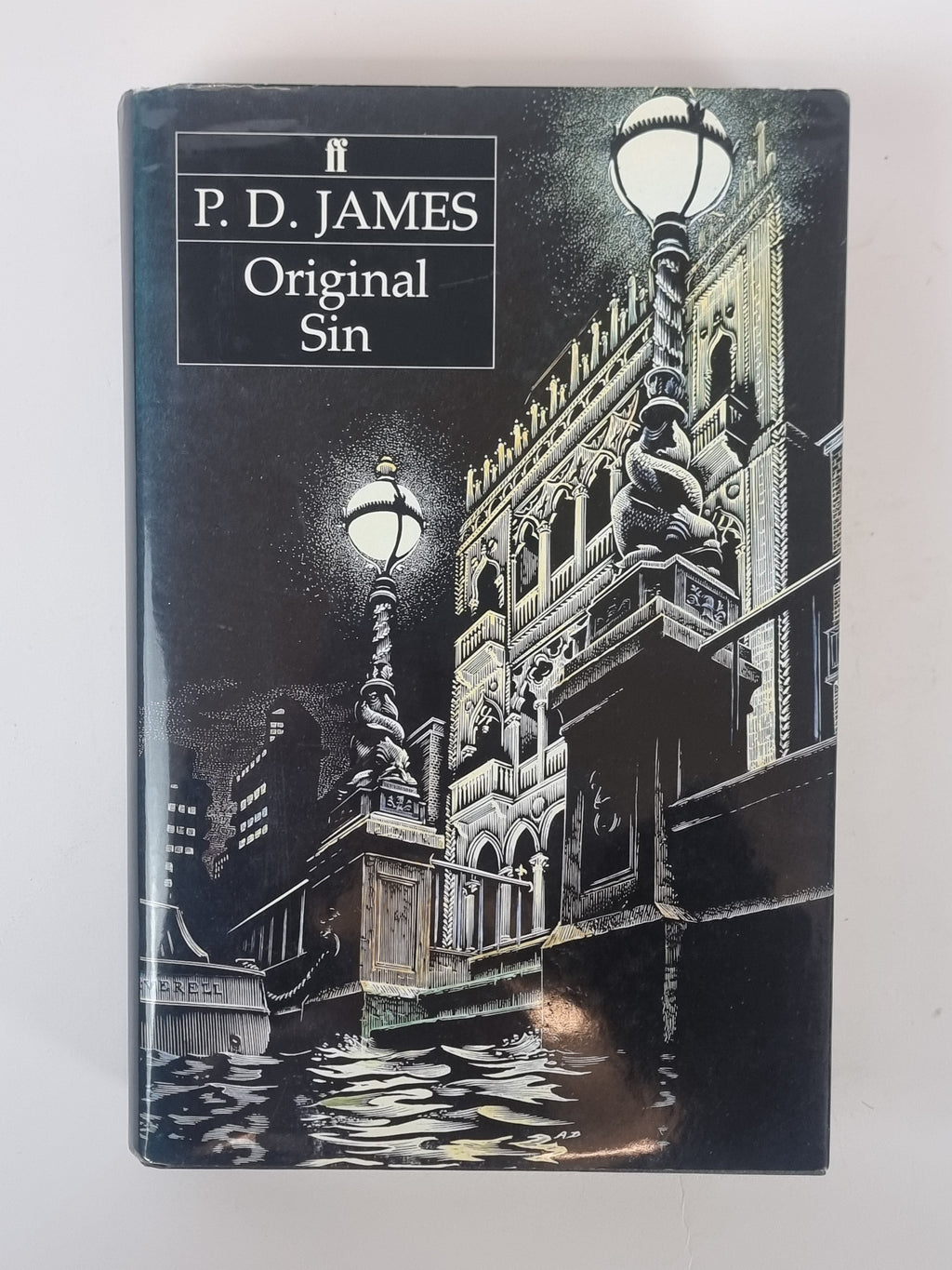 Original Sin P D James first edition vintage book front view