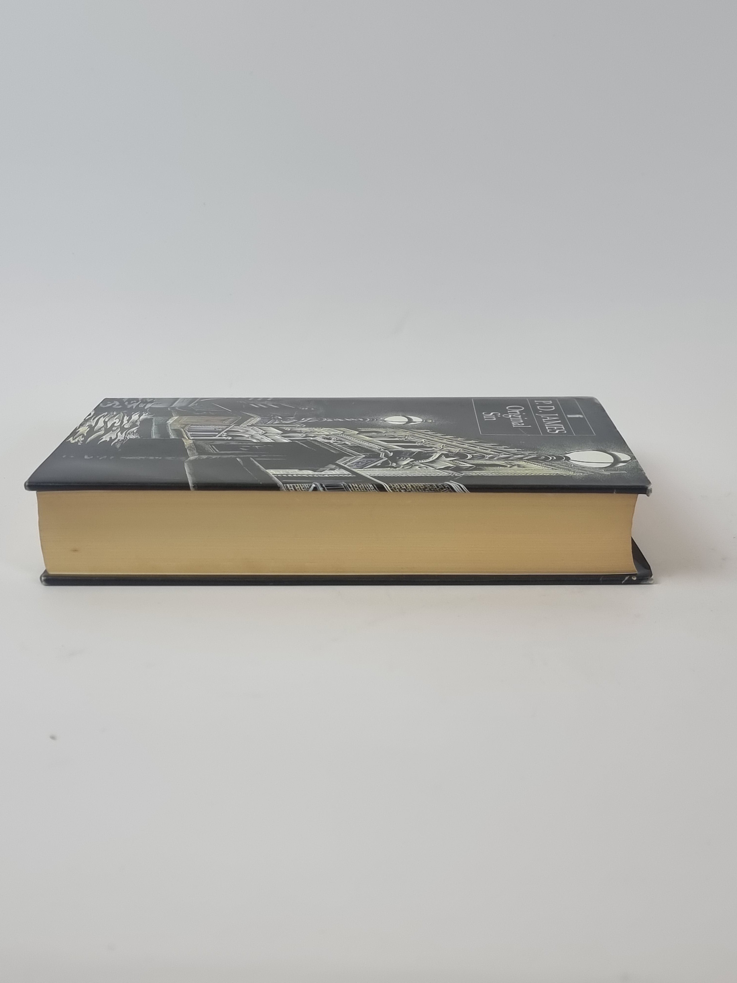 Original Sin P D James first edition vintage book angled view