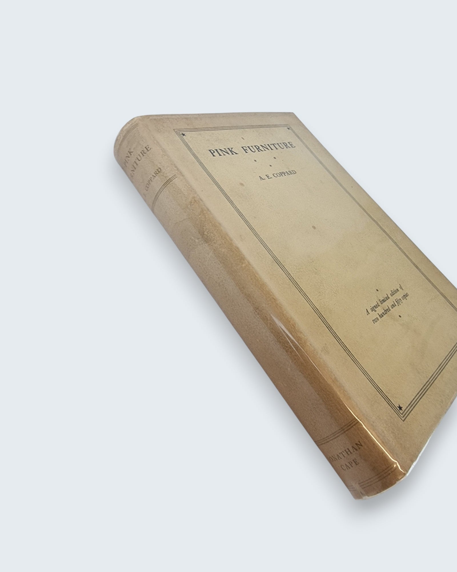Pink Furniture A E Coppard signed limited edition vintage book tilted angled view