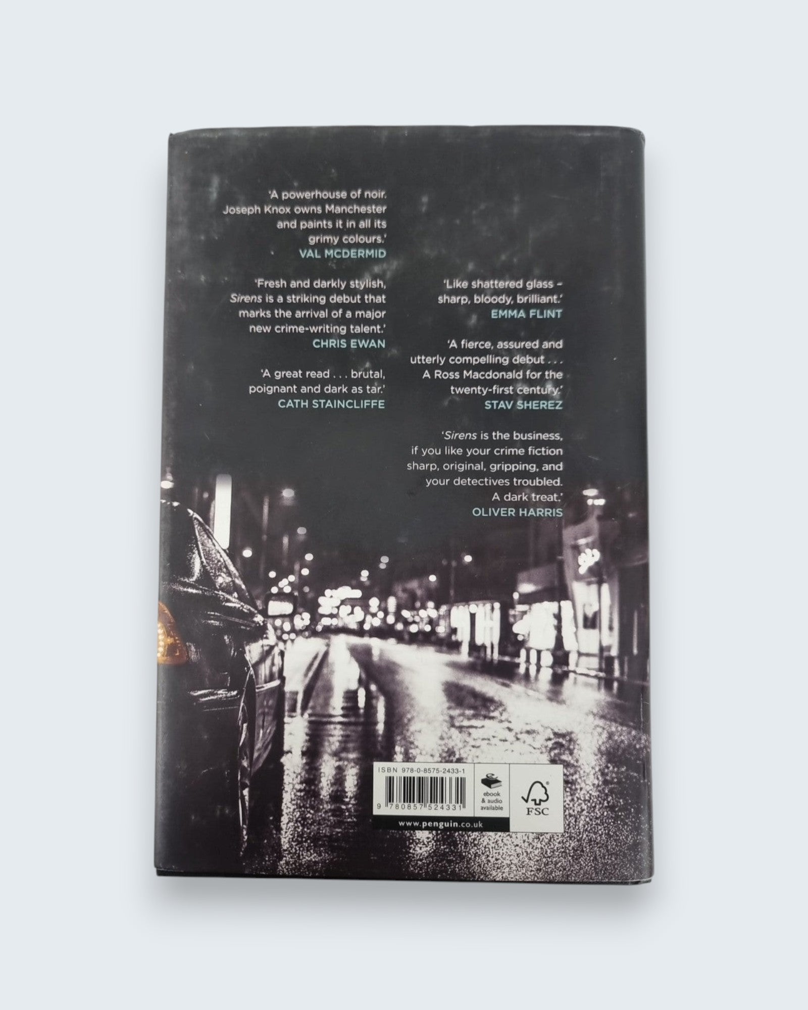 Sirens Joseph Knox book back cover