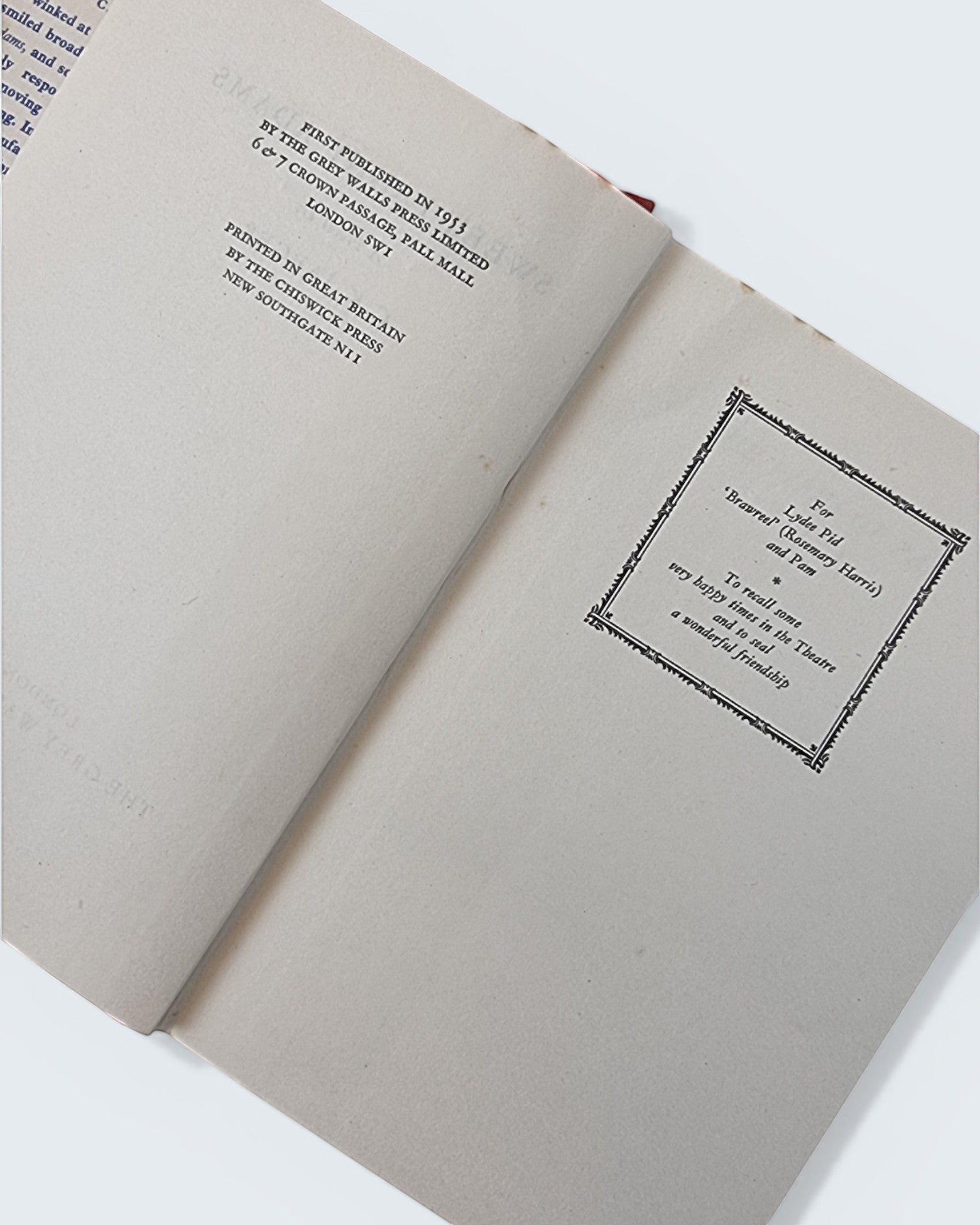 Sweet Fanny Adams C K Jaeger first edition vintage book open page