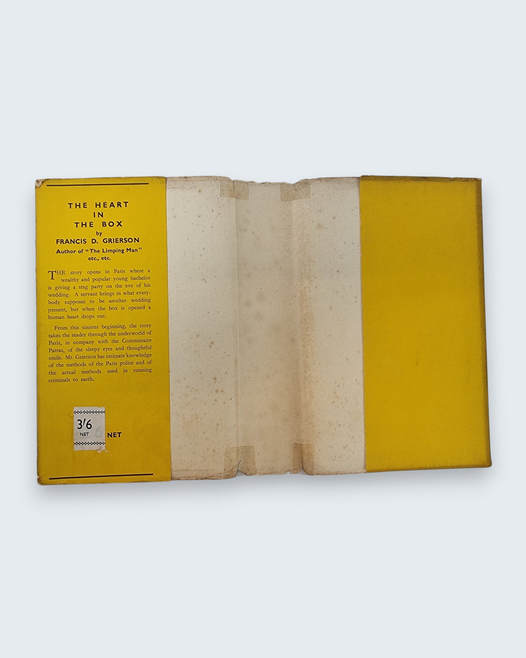 The Heart in the Box Francis D Grierson first edition vintage book binding condition