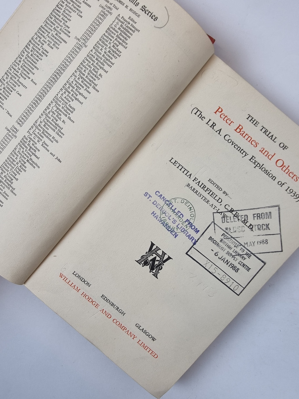 The Kennel Murder Case S S Van Dine first UK edition vintage book title page