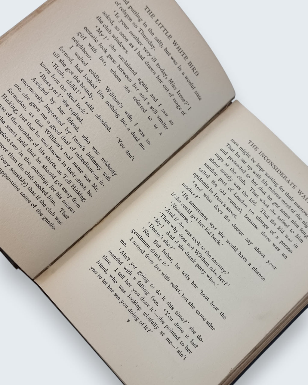 The Little White Bird J M Barrie first edition vintage book open pages view