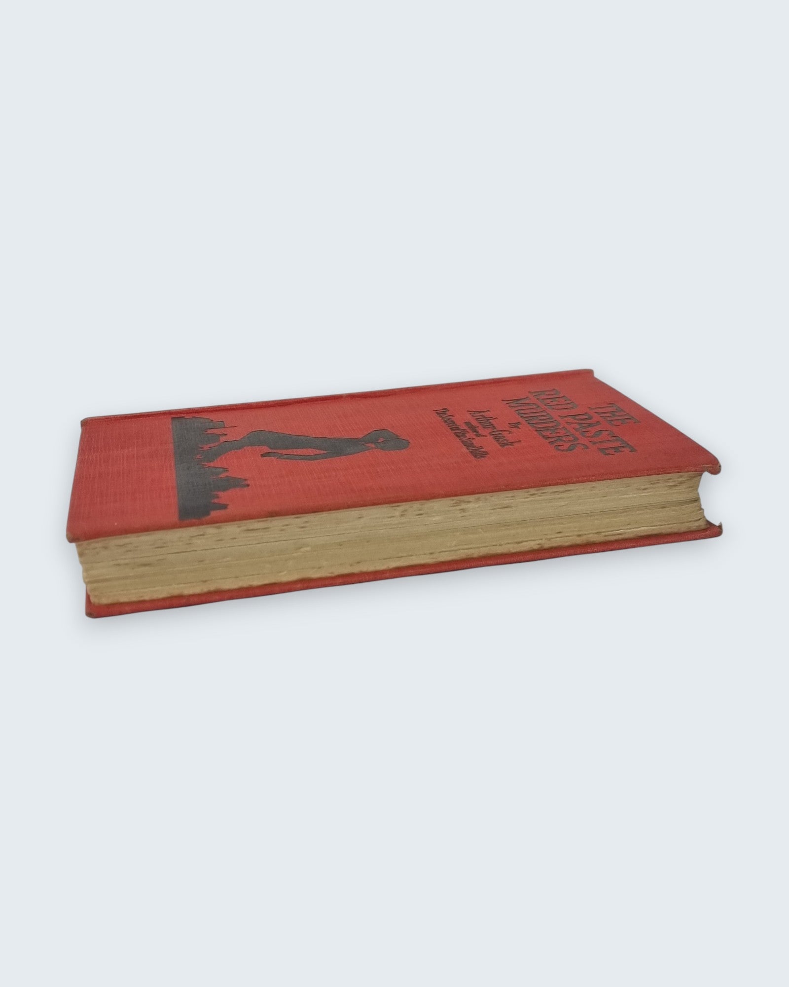 The Red Paste Murders Arthur Gask first edition vintage book laying angled view
