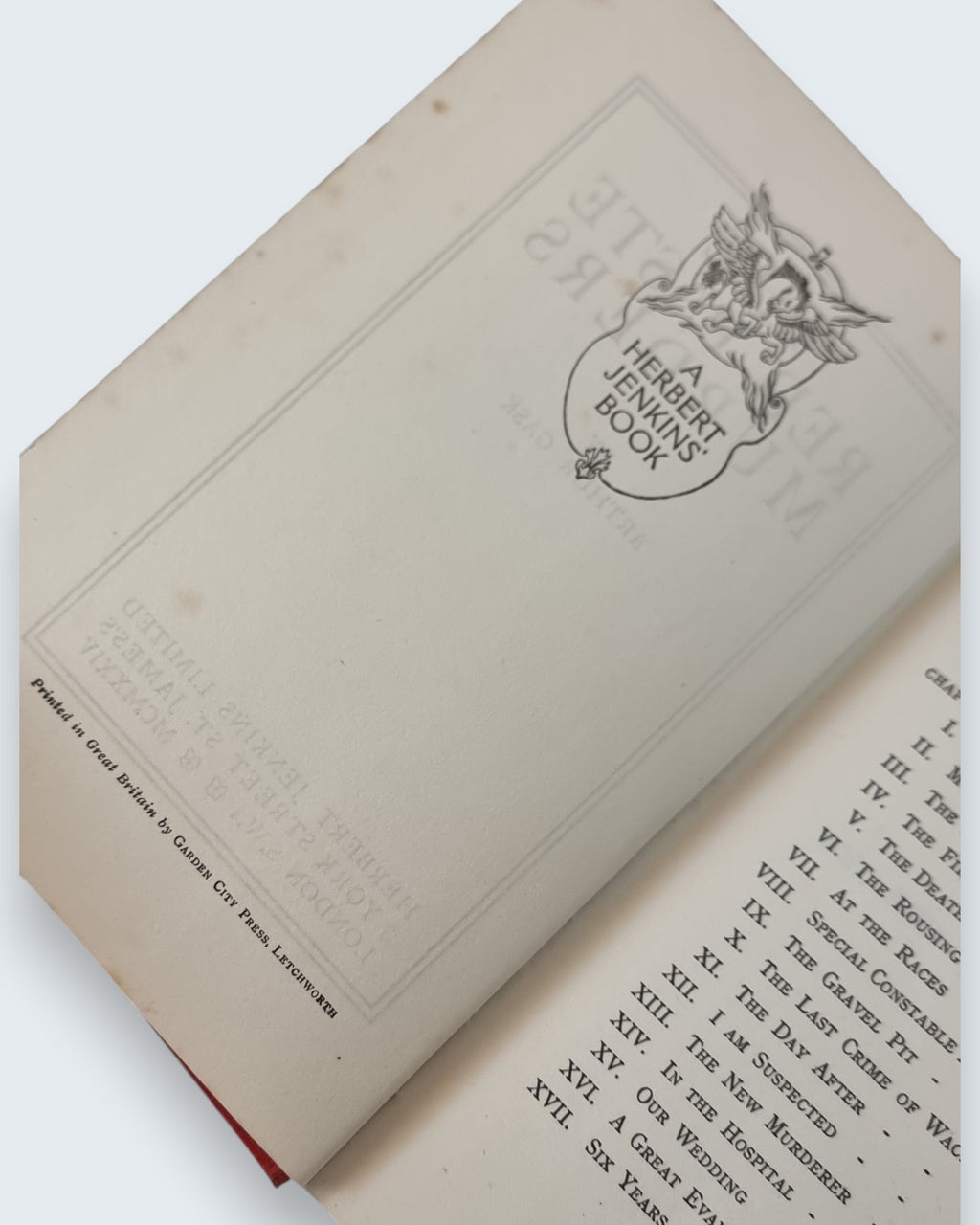 The Red Paste Murders Arthur Gask first edition vintage book details page