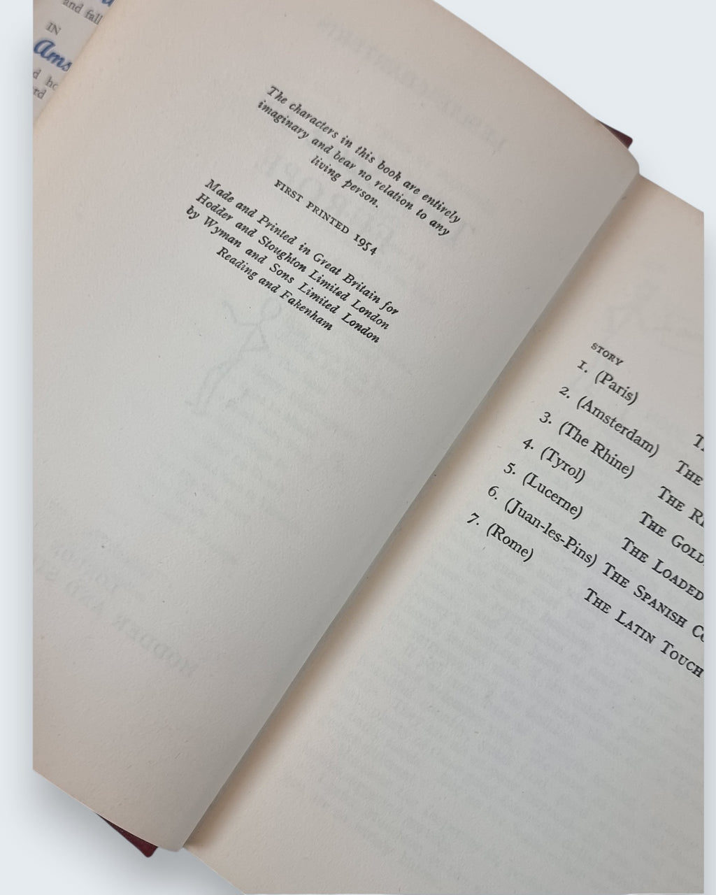 The Saint in Europe Leslie Charteris first edition vintage book details page