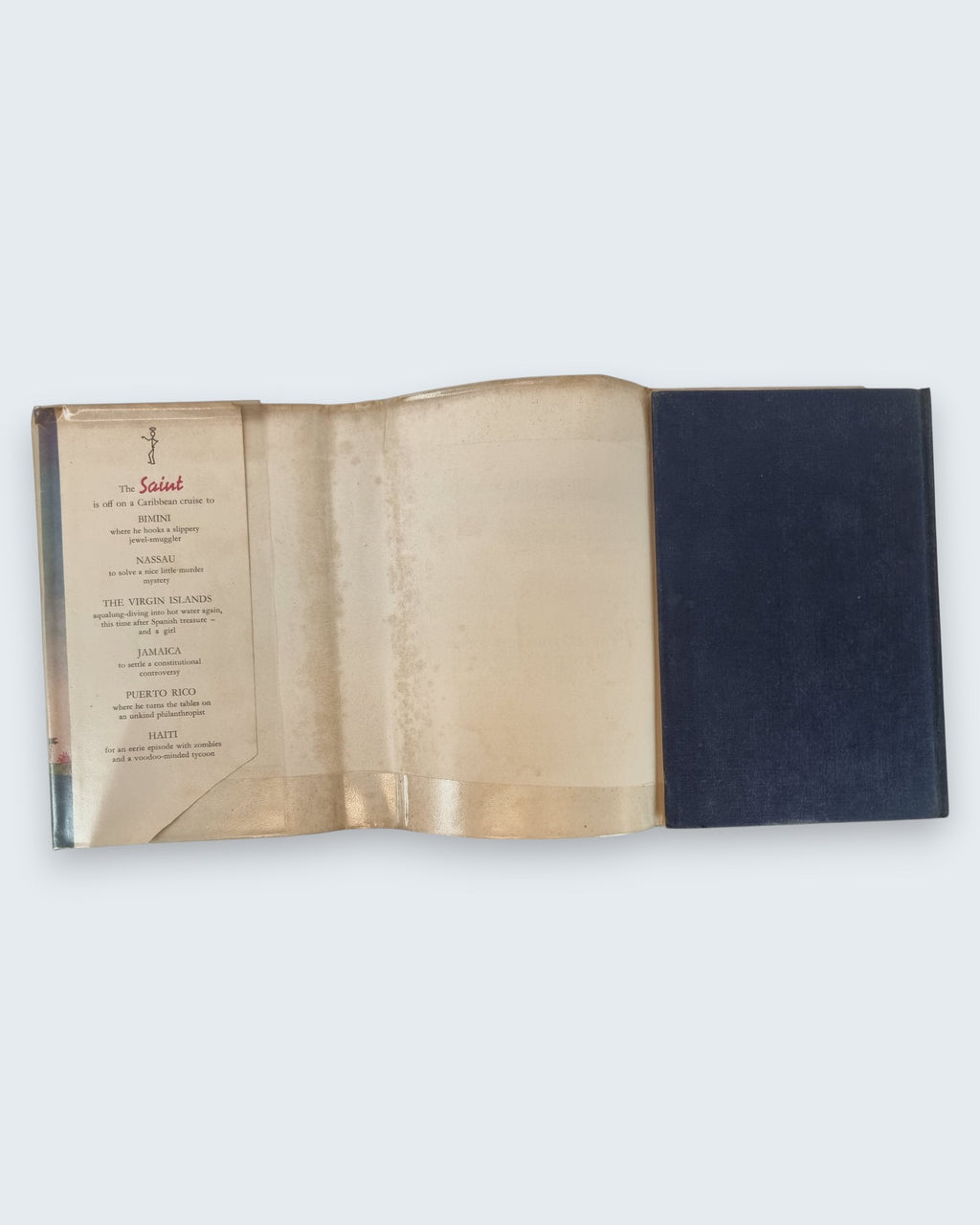 The Saint on the Spanish Main Leslie Charteris first edition vintage book back and binding
