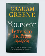 Yours Etc Letters to the Press Graham Greene first edition vintage book front view