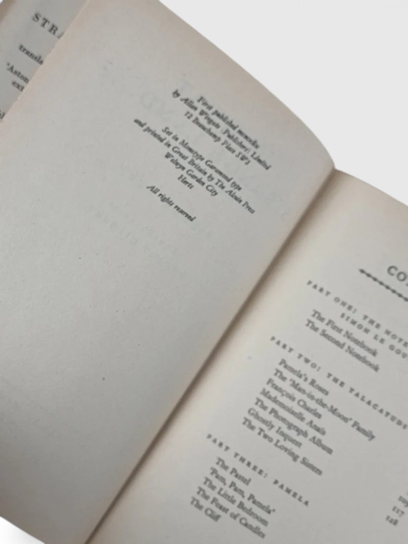 Broadhursts Books In What Strange Land...? Pierre Very, 1st Edition, 1949. Table of contents and publisher details.