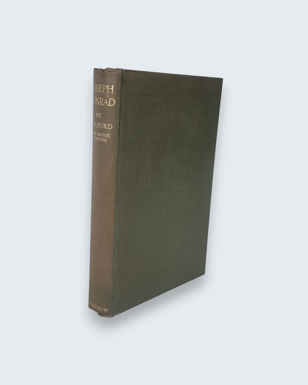 Broadhursts Books: Joseph Conrad by F. M. Ford, 1st Edition, 1924. Green cloth binding with gold lettering on spine.
