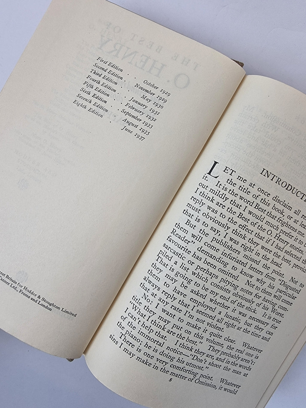 The Best of O. Henry: One Hundred Stories Chosen by Sapper