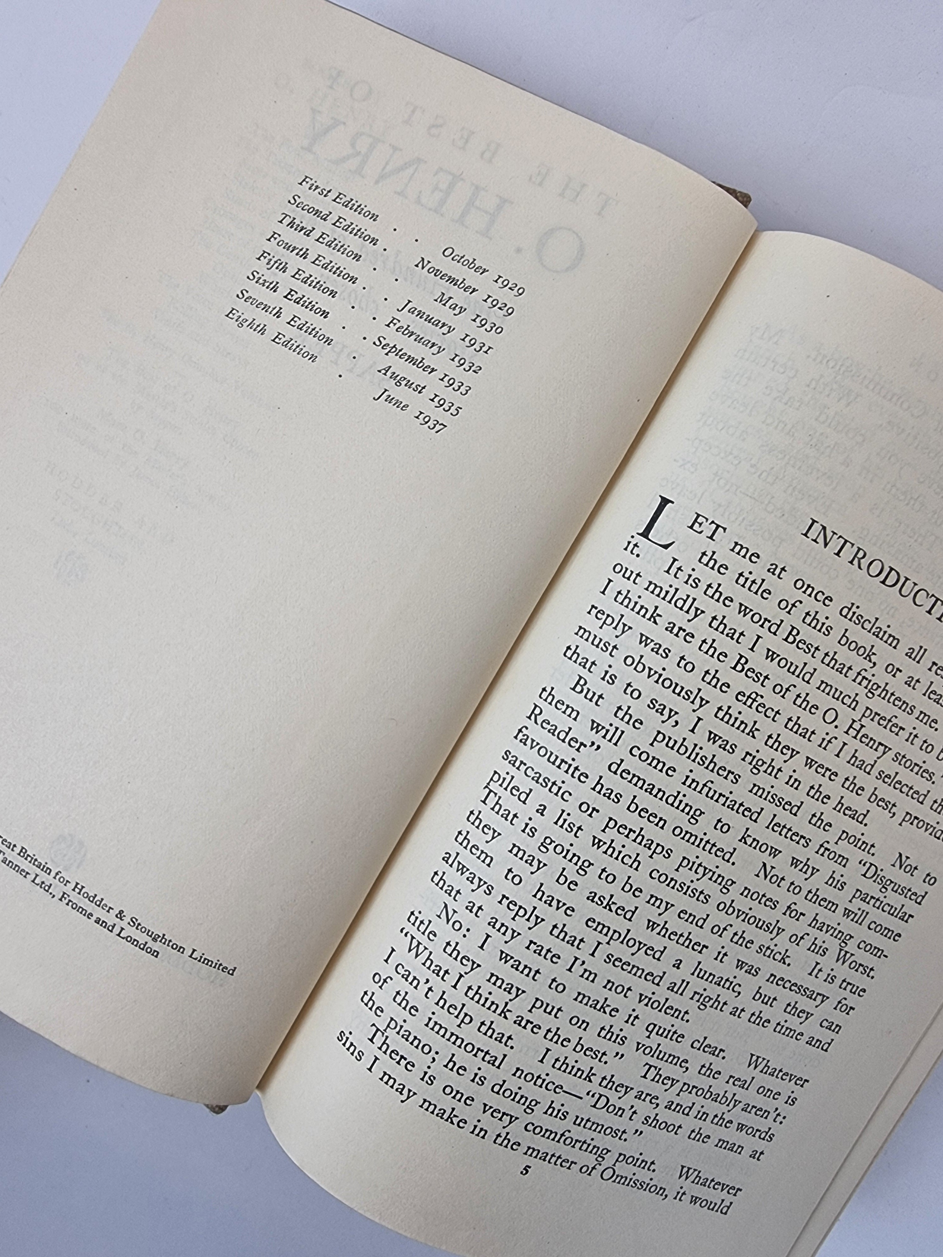 The Best of O. Henry: One Hundred Stories Chosen by Sapper