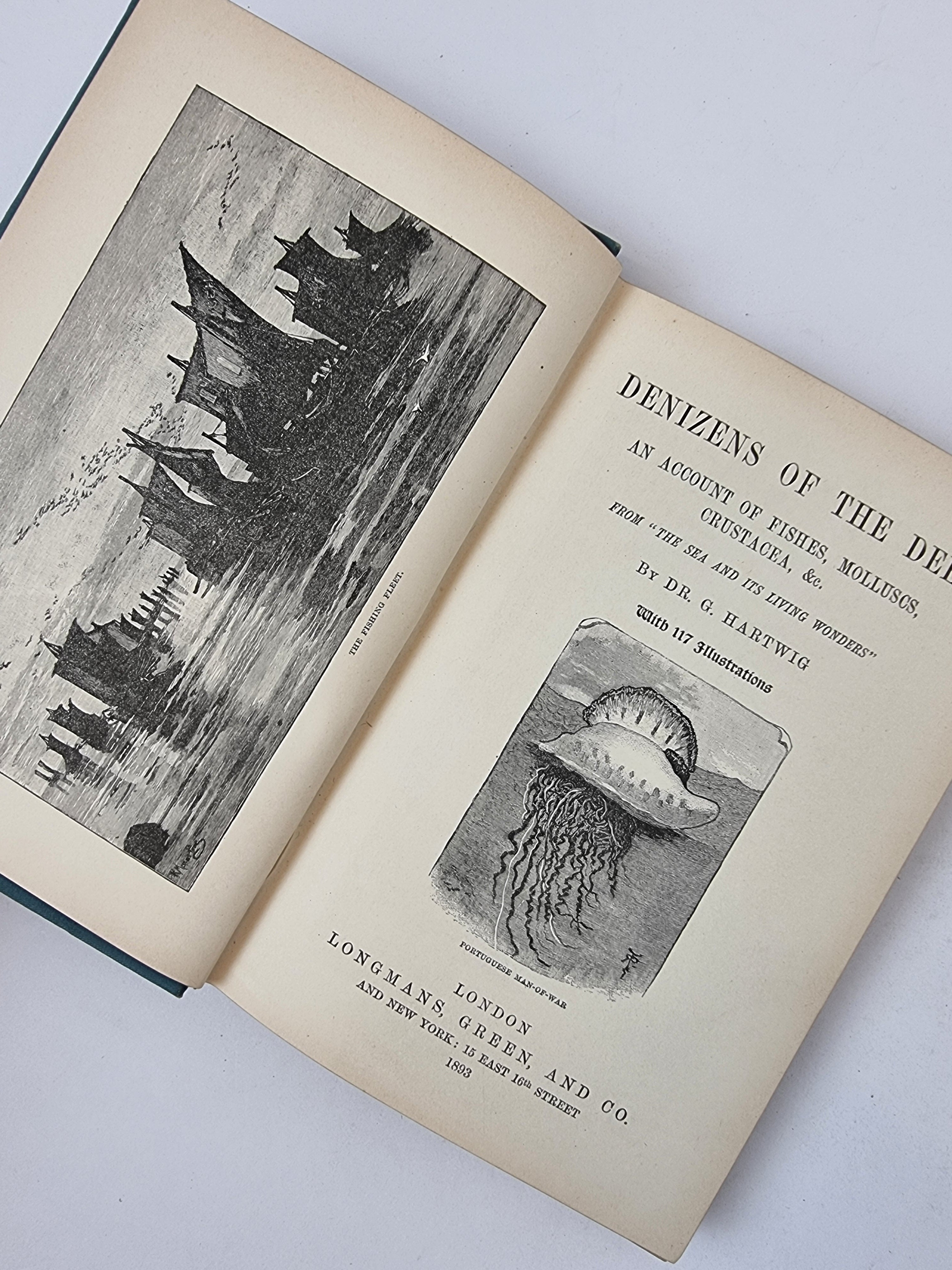 Denizens of the Deep, Dr. G. Hartwig — 1st Edition