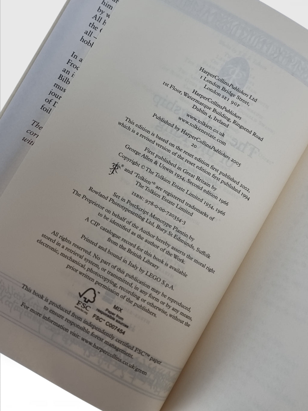 The Lord of the Rings, Part 1; The Fellowship of the Ring, J.R.R. Tolkien