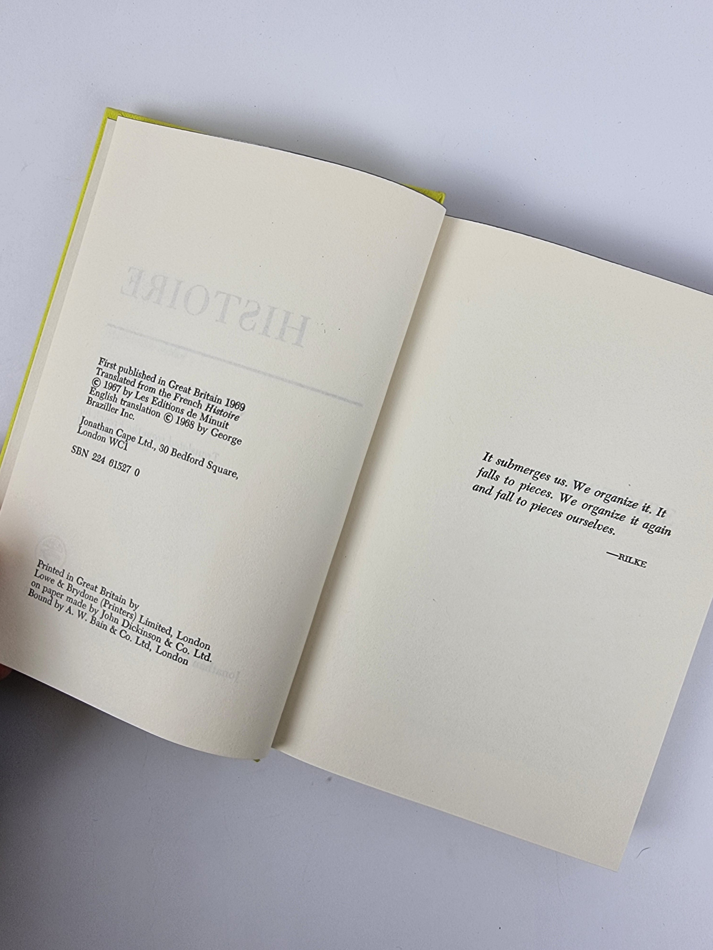 Histoire, Claude Simon — 1st Edition/Printing