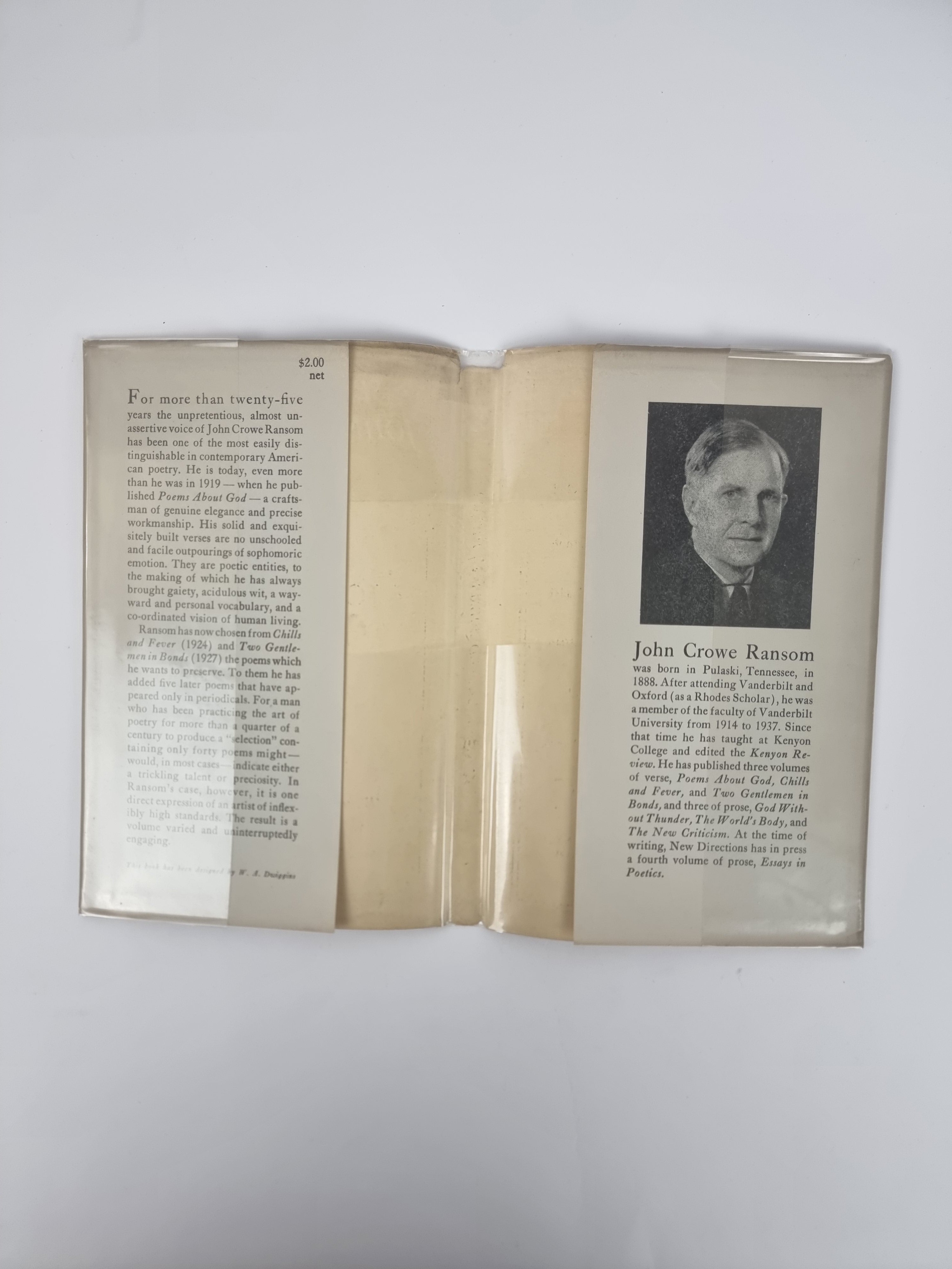 Selected Poems, John Crowe Ransom — 1st Edition/Printing