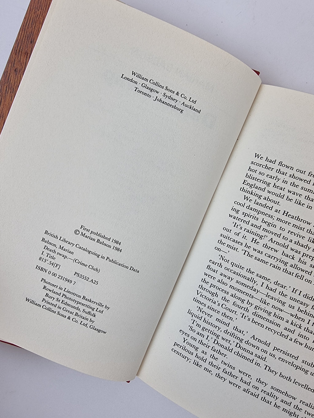 Death Swap, Marian Babson — 1st Edition, Signed
