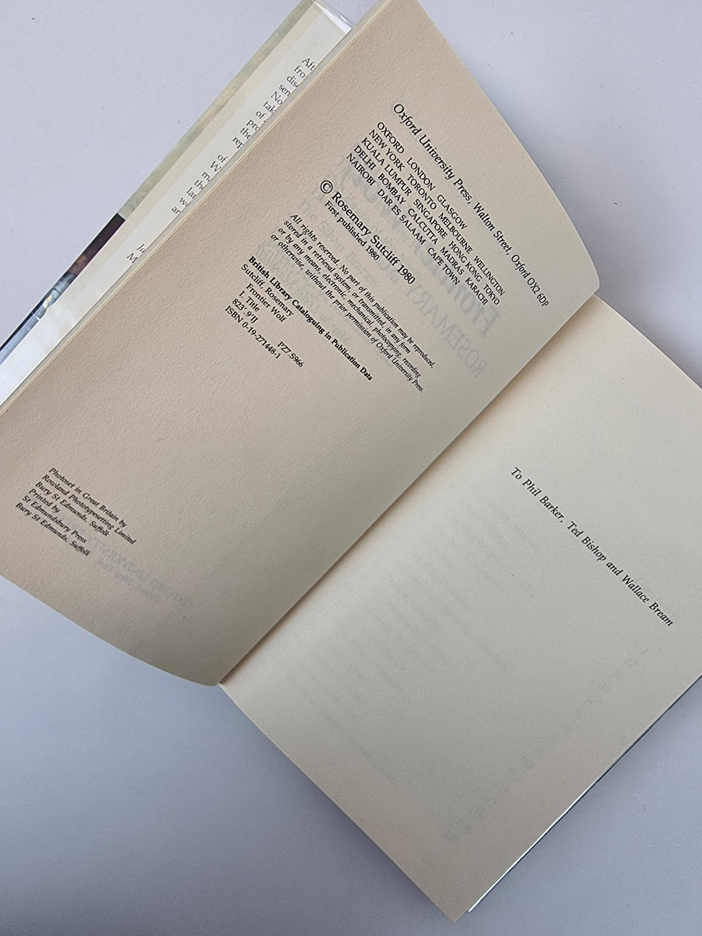 Frontier Wolf, Rosemary Sutcliff — 1st Edition/Printing
