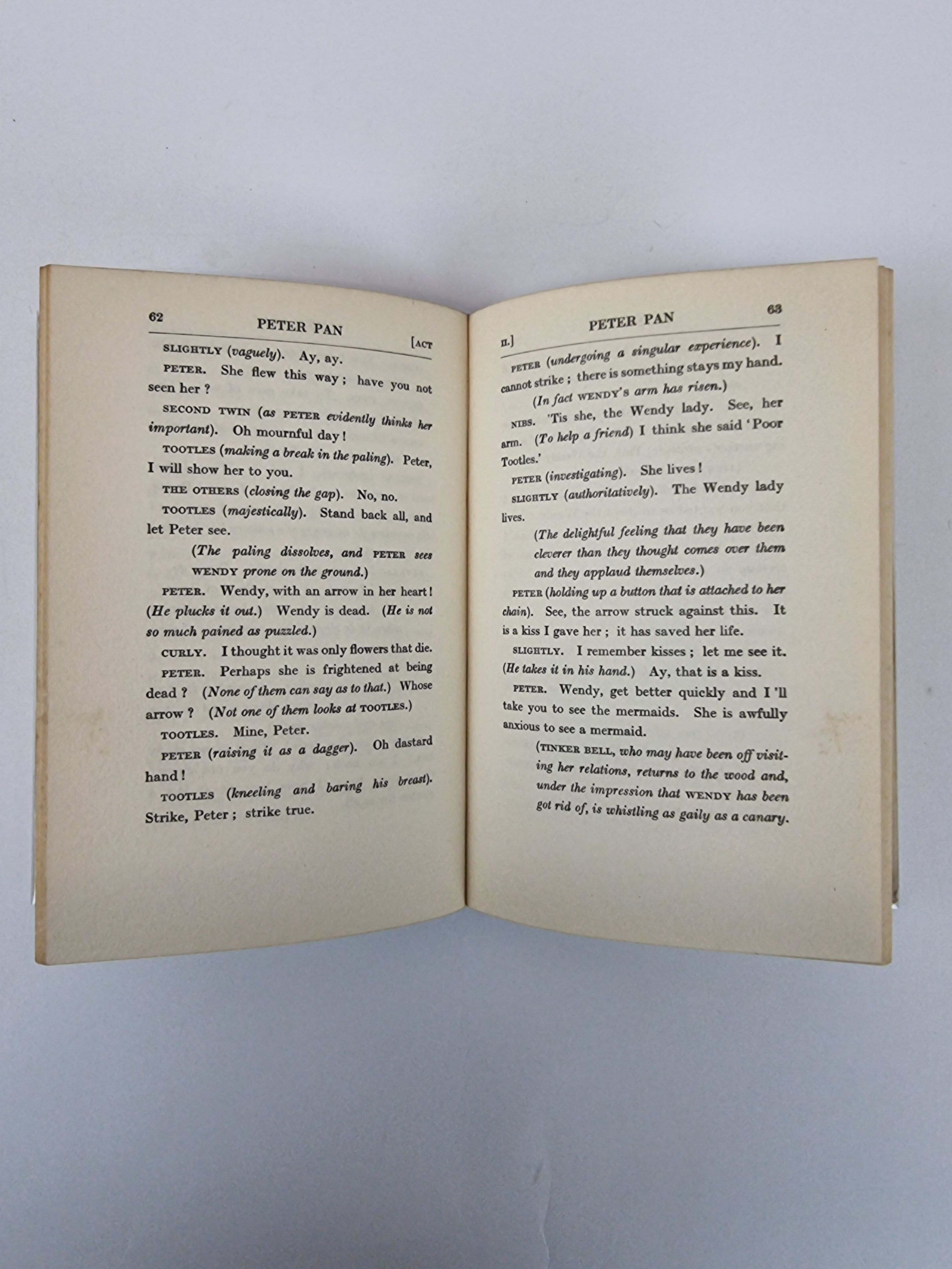 Peter Pan (The Plays of J. M. Barrie) — 1st Edition
