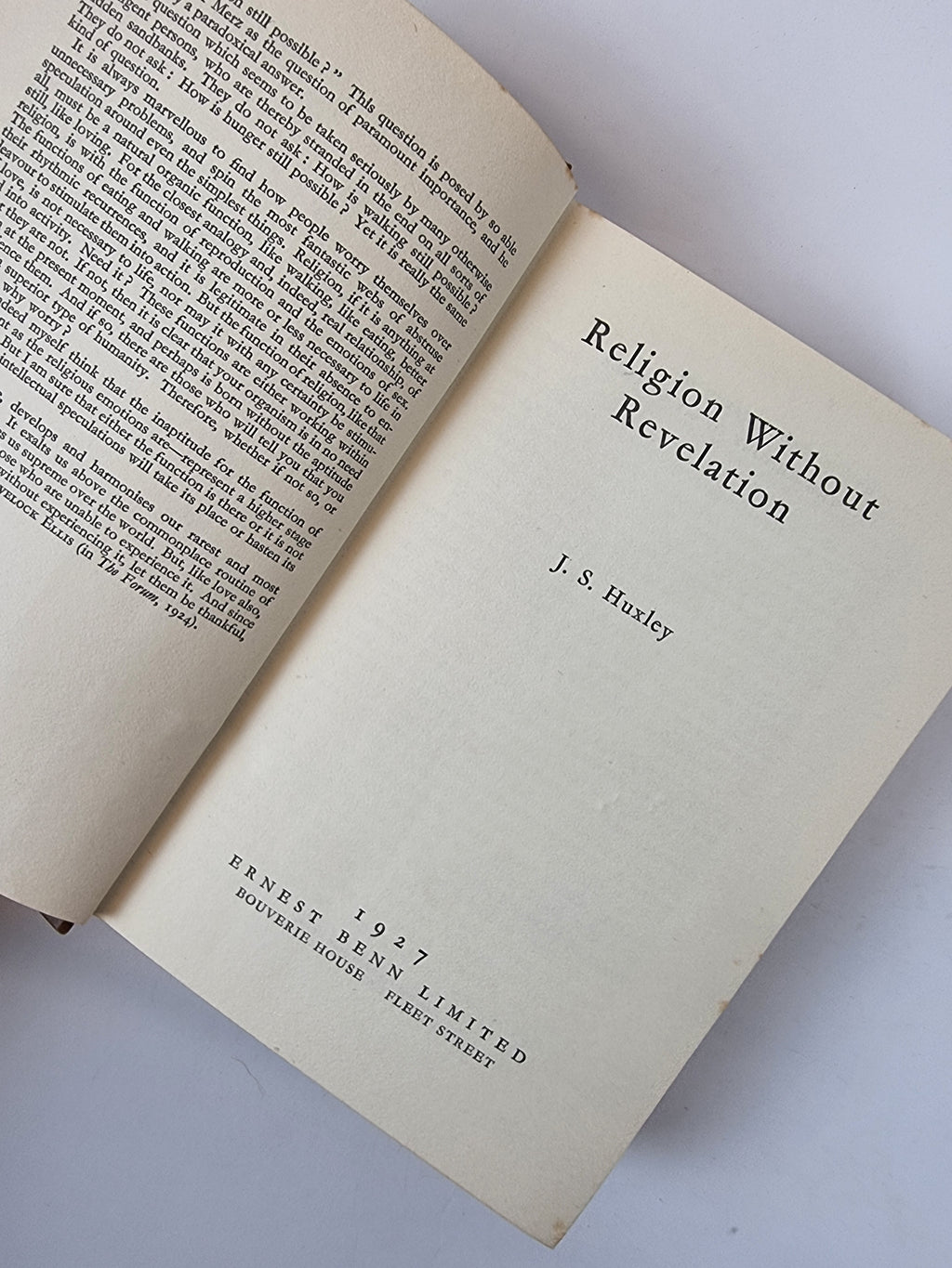 Religion Without Revelation, J. S. Huxley — 1st Edition