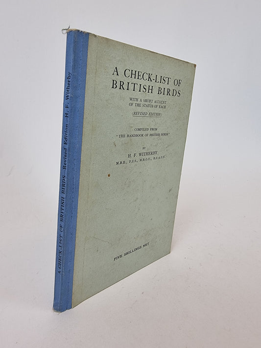 A Check-List of British Birds, H. F. Witherby — 1st Edition