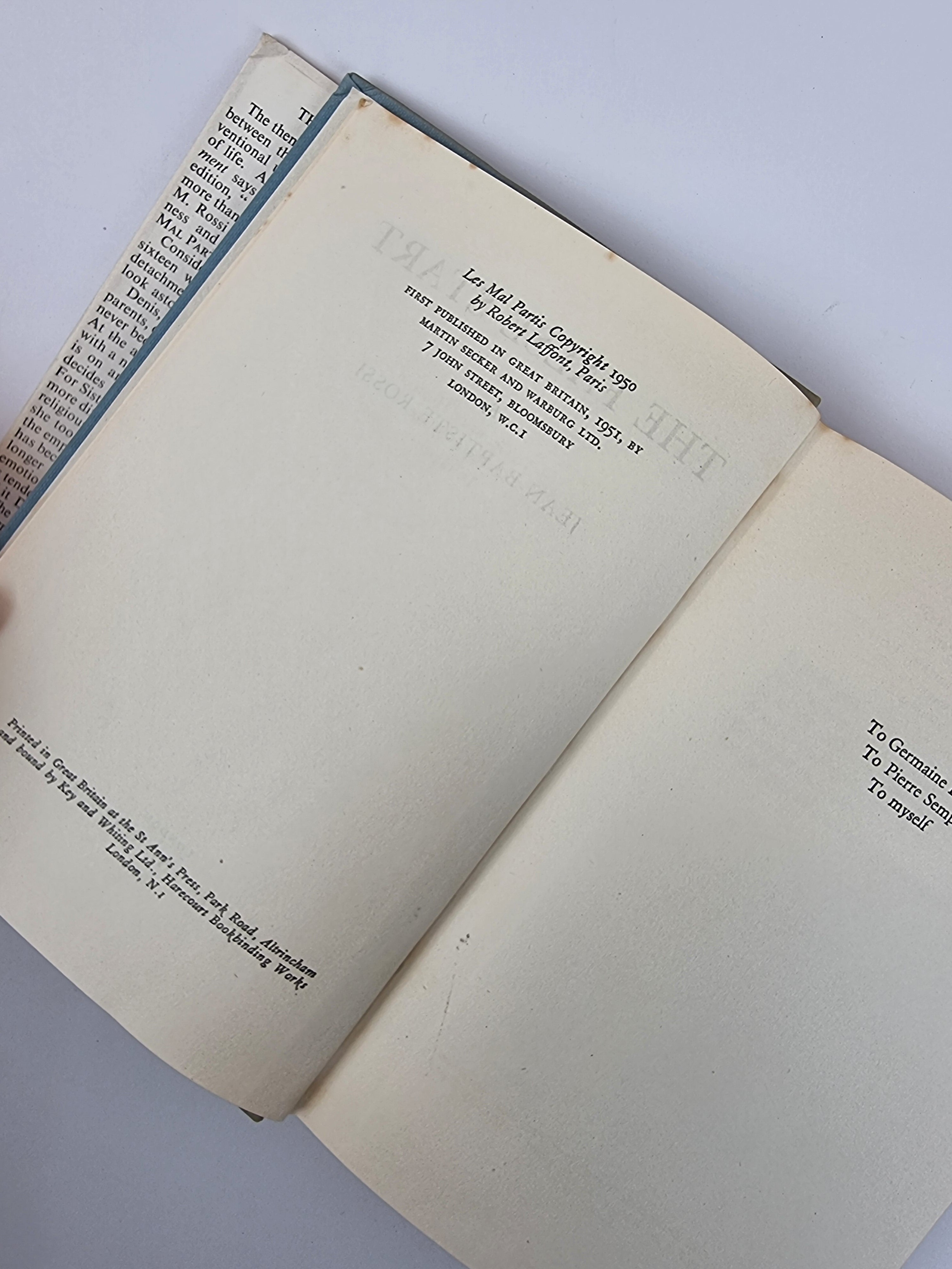 The False Start, Jean-Baptiste Rossi — 1st Edition