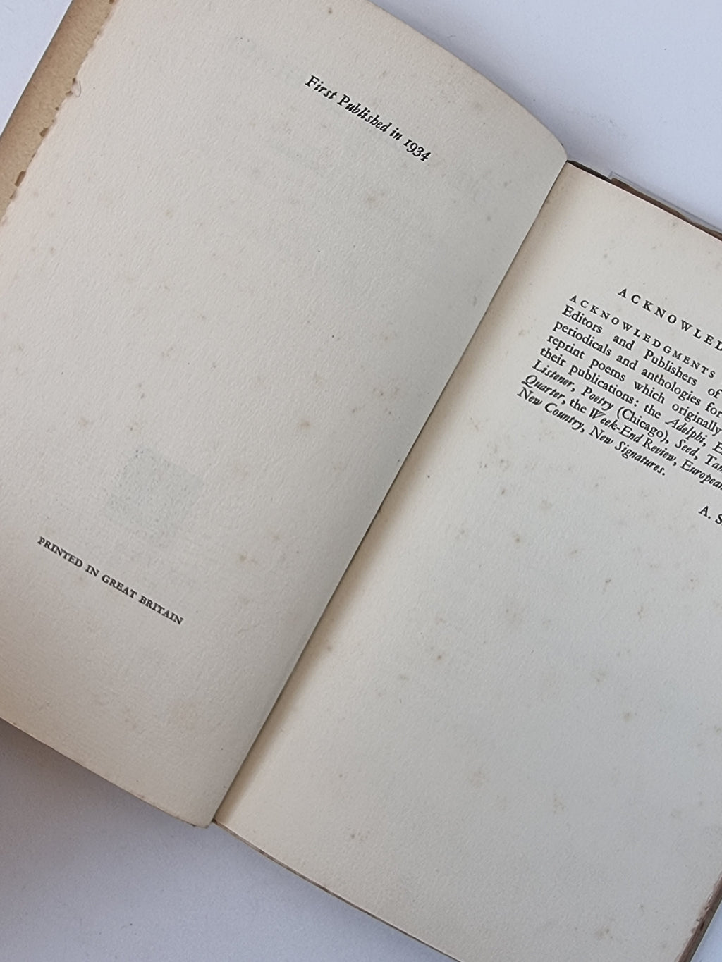 The Walls of Glass, A. S. J. Tessimond — 1st Edition