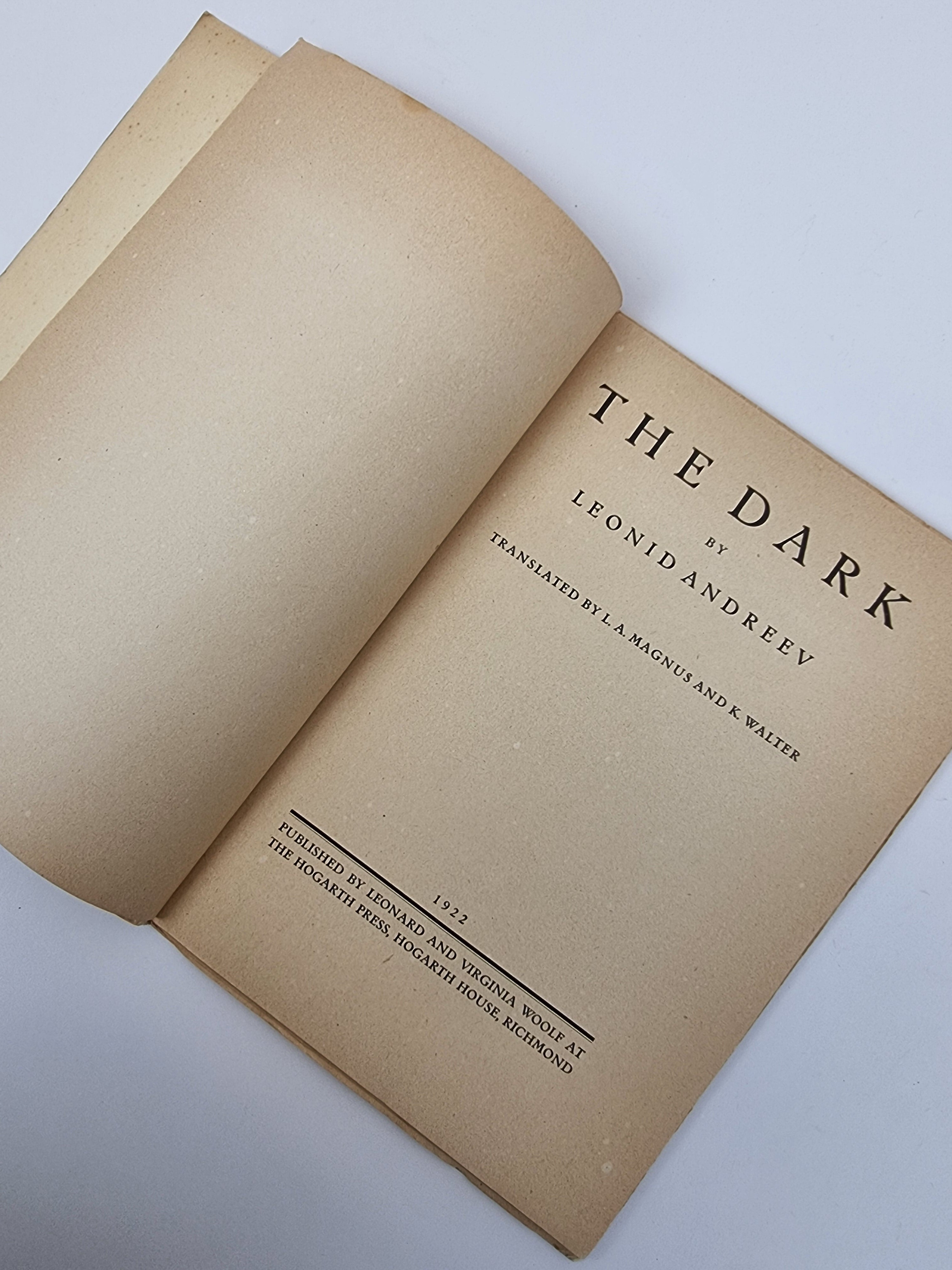 The Dark, Leonid Andreev — 1st Edition