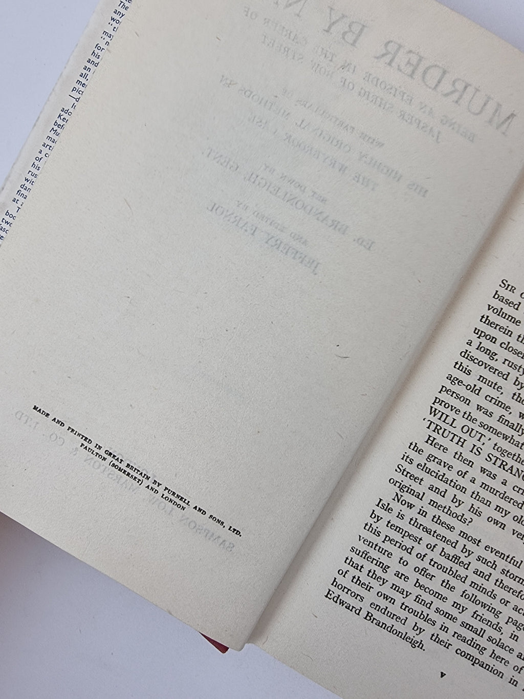 Murder By Nail, Jeffery Farnol — 1st Edition