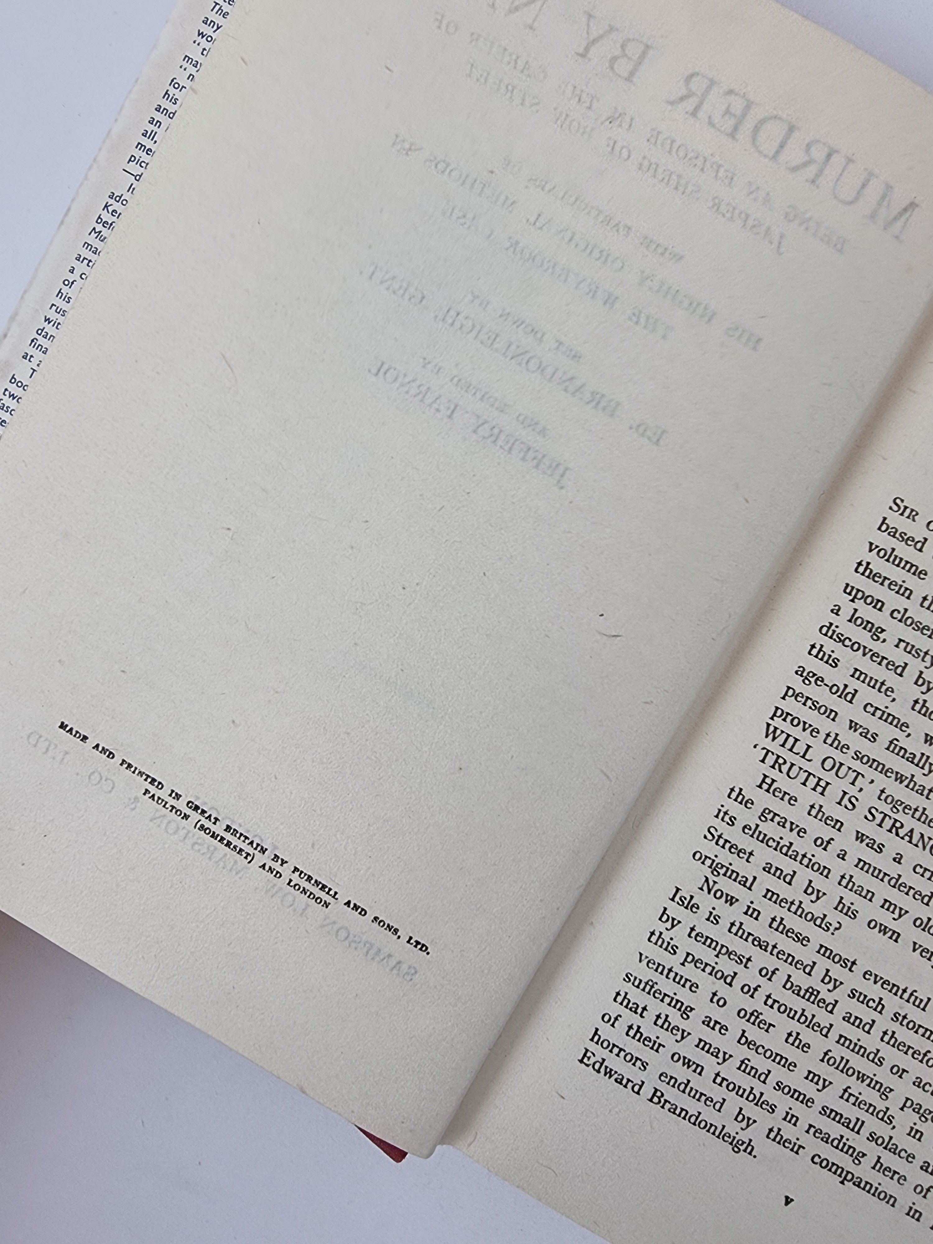 Murder By Nail, Jeffery Farnol — 1st Edition