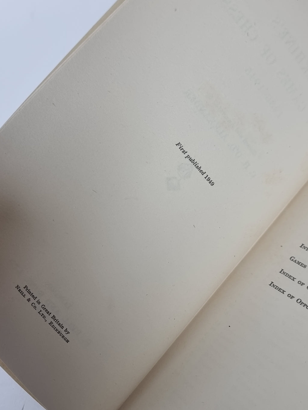 Alekhine's Best Games of Chess: 1938 - 1945, C.H.O' D. Alexander — 1st Edition
