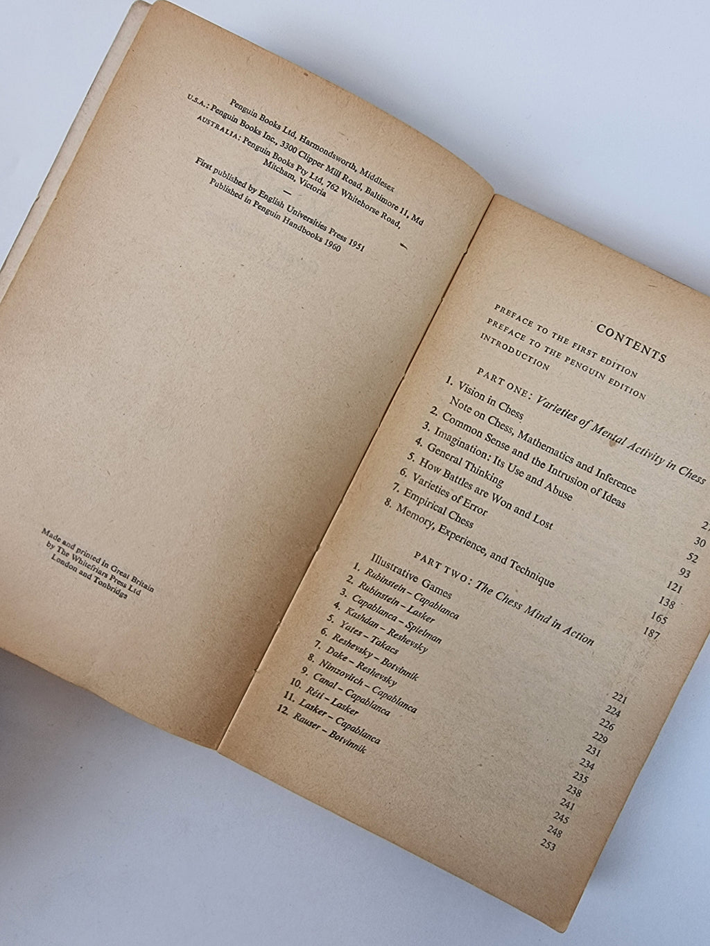 The Chess Mind, Gerald Abrahams — 1st Edition (Penguin Handbooks)