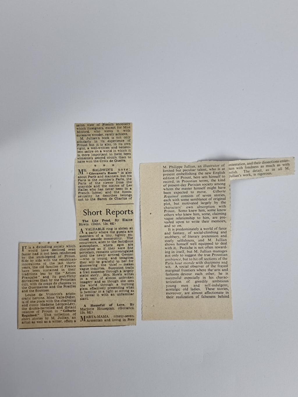 Gilberte Regained, Philippe Jullian — 1st Edition